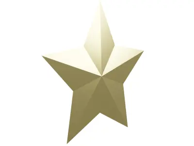 crismistmas star Low-poly 3D model