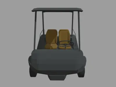 Low Poly Golfing Cart 01 Low-poly 3D model