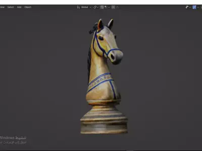 Horse chess Low-poly 3D model buy