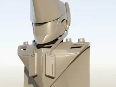 Robot High Poly model helmet Free 3D model
