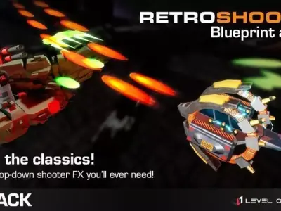 Retro Shooter FX Pack - Unreal Engine 4 Low-poly 3D model