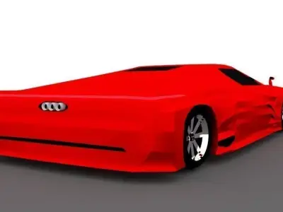 Supercar Vision 1X Gold Low-poly 3D model