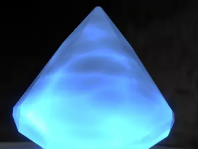 Blue Glowing Crystal 3D model