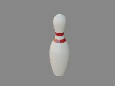 Bowling Pin Low-poly 3D model