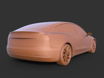 Tesla Model 3 2019 3D print model