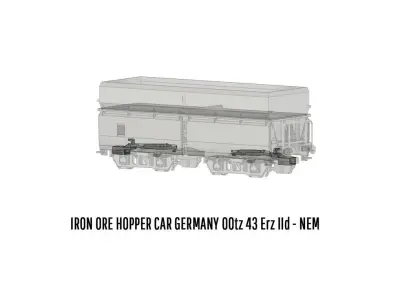 ROLLS-0013 German State Railways Hopper car Erz IId H0-scale 3D print model