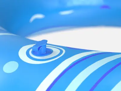 Inflatable Pool Float Ring PBR Low-poly 3D model