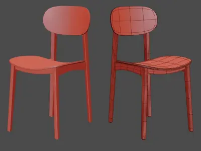 Dana Chair Low-poly 3D model