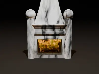 Antique Fireplace 3D model
