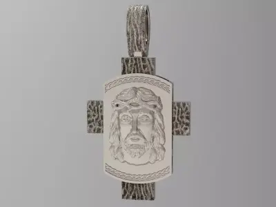 Pendant 3D print model JESUS 3D print model