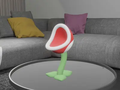 Piranha Plant Cookie Holder  Low-poly 3D model