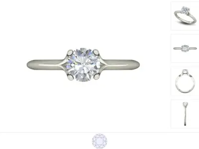 Women ring 3dm stl render detail 3D print model 22