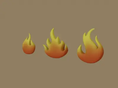 Flame Fire 3D model