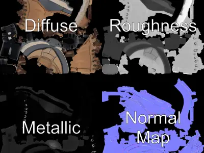 Winter Boot Model Pack with Fur Lining Low-poly 3D model