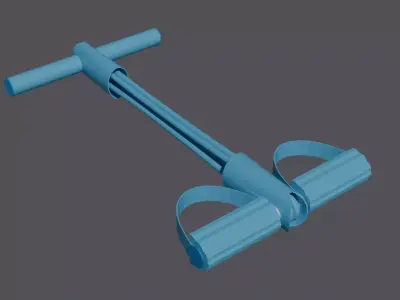 rubber band exercise to lose belly fat 3D model