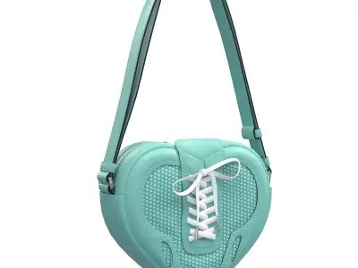 Strapped Heart Bag Low-poly 3D model