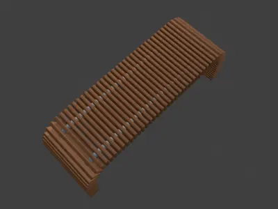 Wooden table 3D model shop