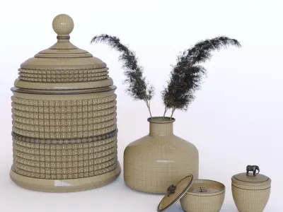 pampas Decorative set 02 3D model