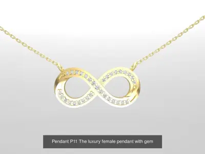 C6 The luxury female pendant 3D Model Pack