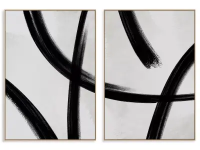 Abstract Painting Frame set 3D model 343