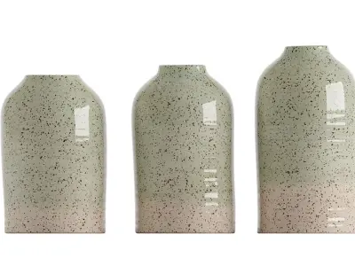 Speckled clay detail vase 3D model