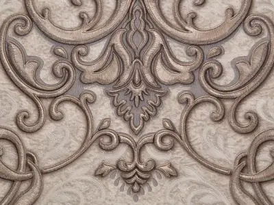 Baroque Damask Wallpaper Texture  Texture