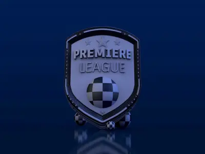 shield premier league logo 3D model