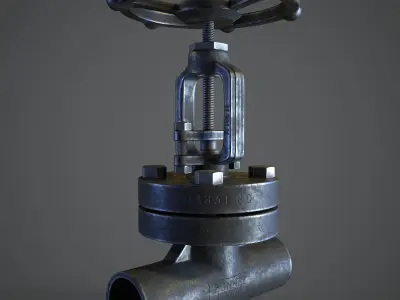 Pipe Valve Collection Low-poly 3D model