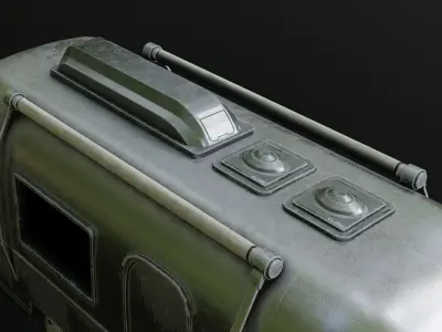 Dirty Apocalyptic Airstream Camper 3D model