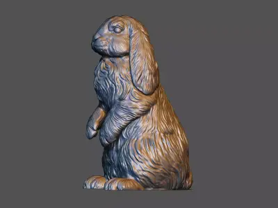 Standing Lop Rabbit 3D print model