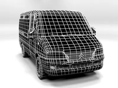 CITROEN JUMPER 2002 LOWPOLY Low-poly 3D model