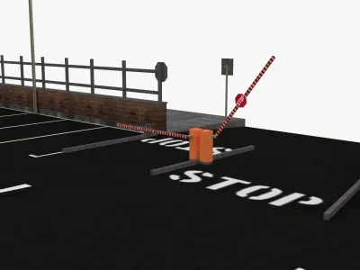 Parking Lot - Scene Low-poly 3D model