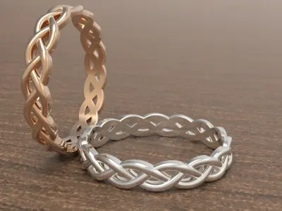 Celtic Knot Eternity Band Ring 4 mm wide 3D print model