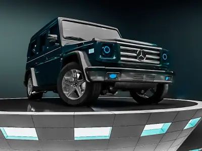 MERCEDES G-CLASS -BLUE- Low-poly 3D model