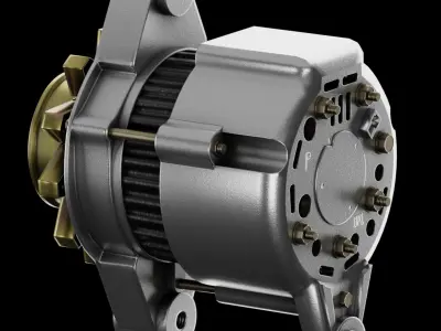 PBR Electric Motor 3D model