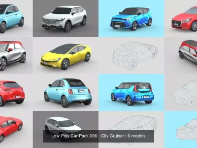 Low-Poly Car Pack 006 - City Cruiser