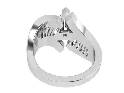 Marquise Tension Ring 3478 3D print model