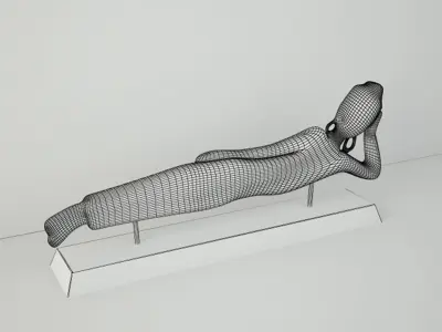 Floating Buddha Figurine 3D model