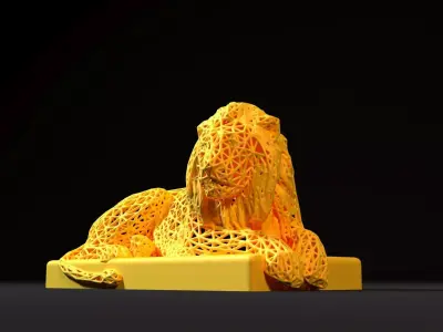 Figurine lion 3D print model