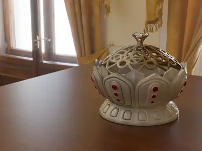 Ceramic Incense Burner Pot 3D model