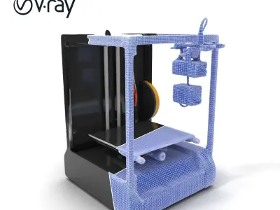 D Printer Model Pack with HighDetail Features Low-poly 3D model