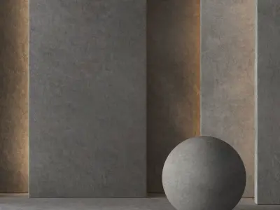 3 Decorative Concrete Plaster-Seamless-Tileable-DrCG No 60 3D model