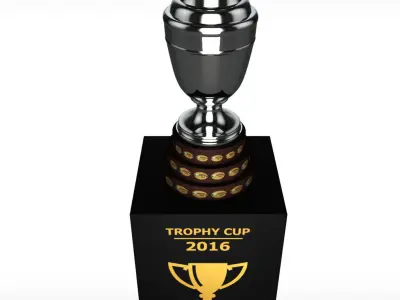 Copa America cup trophy low detail Low-poly 3D model