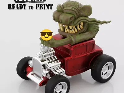 Kustom Kulture HotRod Model Ratfnk Inspired  3D print model