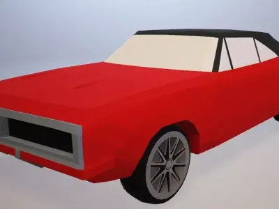 Custom Muscle Car  Low-poly 3D model