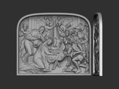 The Magi at the birth of Jesus Christ 3D print model