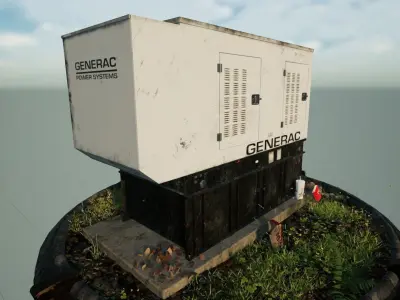 Diesel Industrial Generator - Lift Station Environment asset Low-poly 3D model