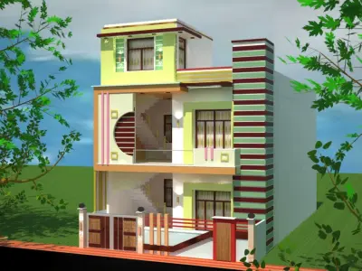 FULL V RAY HOUSE Low-poly 3D model
