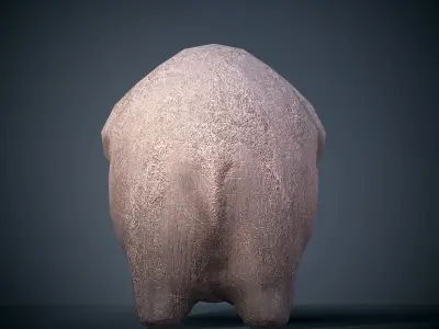 Ethnic elephant Low-poly 3D model