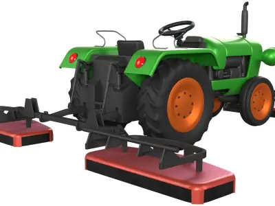 Tractor Grass Mower 3D model